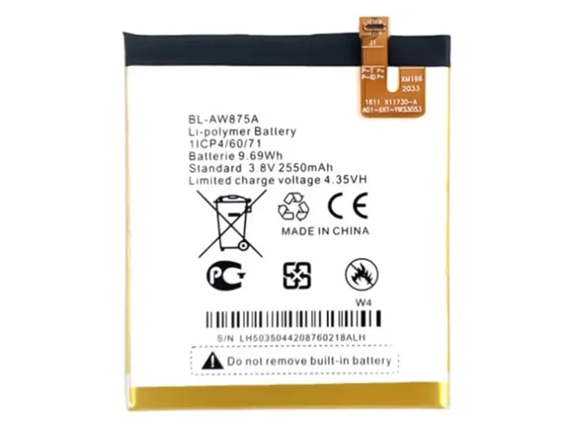Batterie interne smartphone BL-AW875A