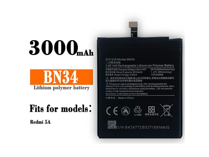 Batterie interne smartphone BN34