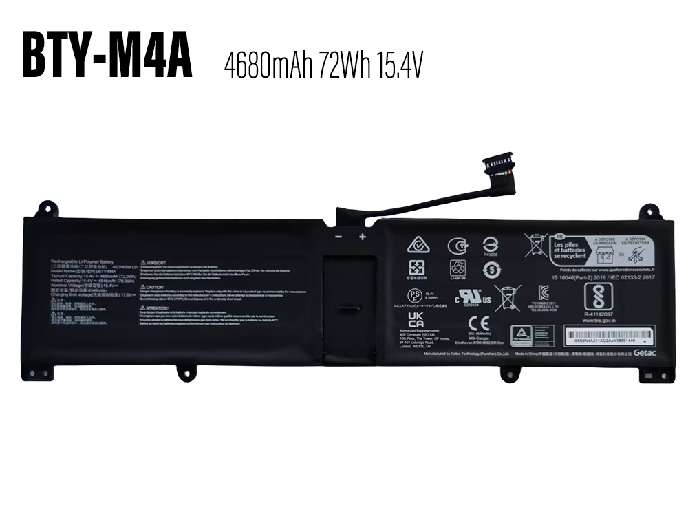 Batterie ordinateur portable BTY-M4A