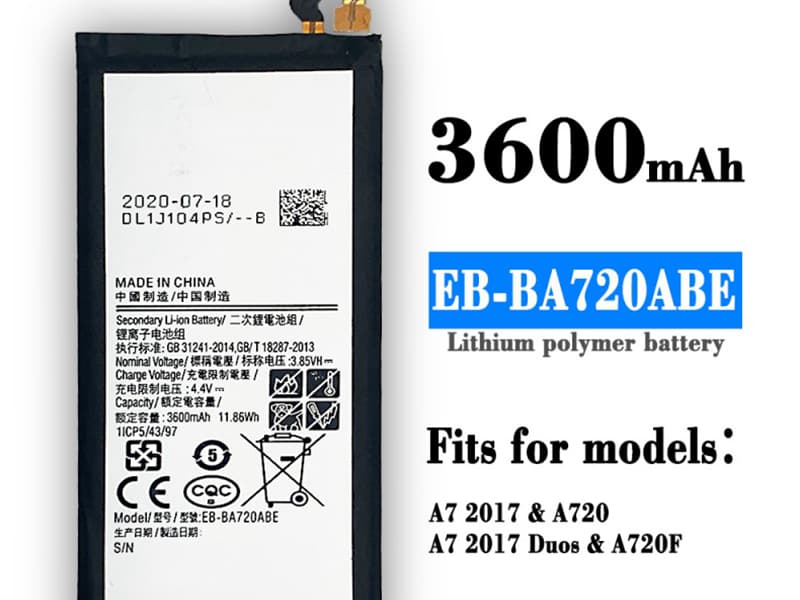 Batterie interne smartphone EB-BA720ABE