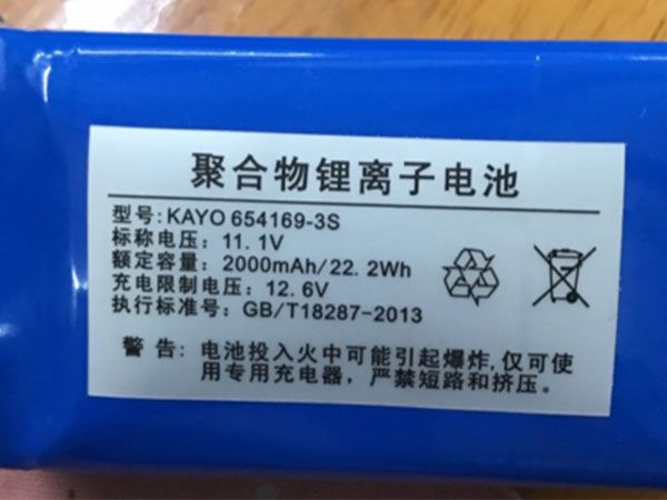Batterie interne KAYO654169-3S 