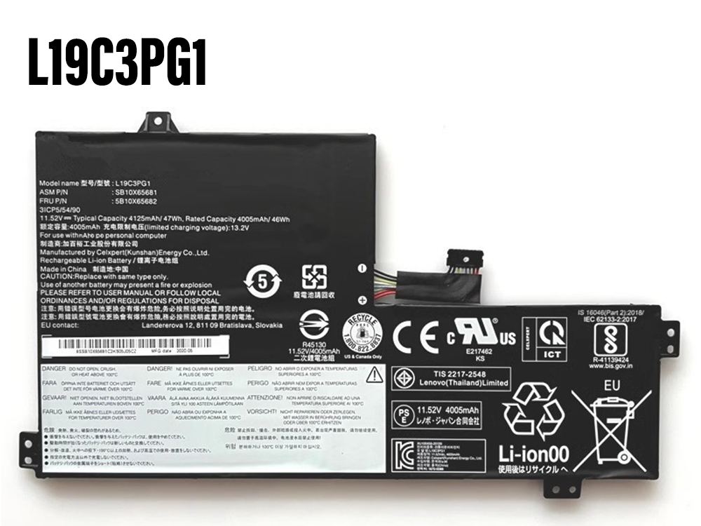 Batterie ordinateur portable L19L3PG1