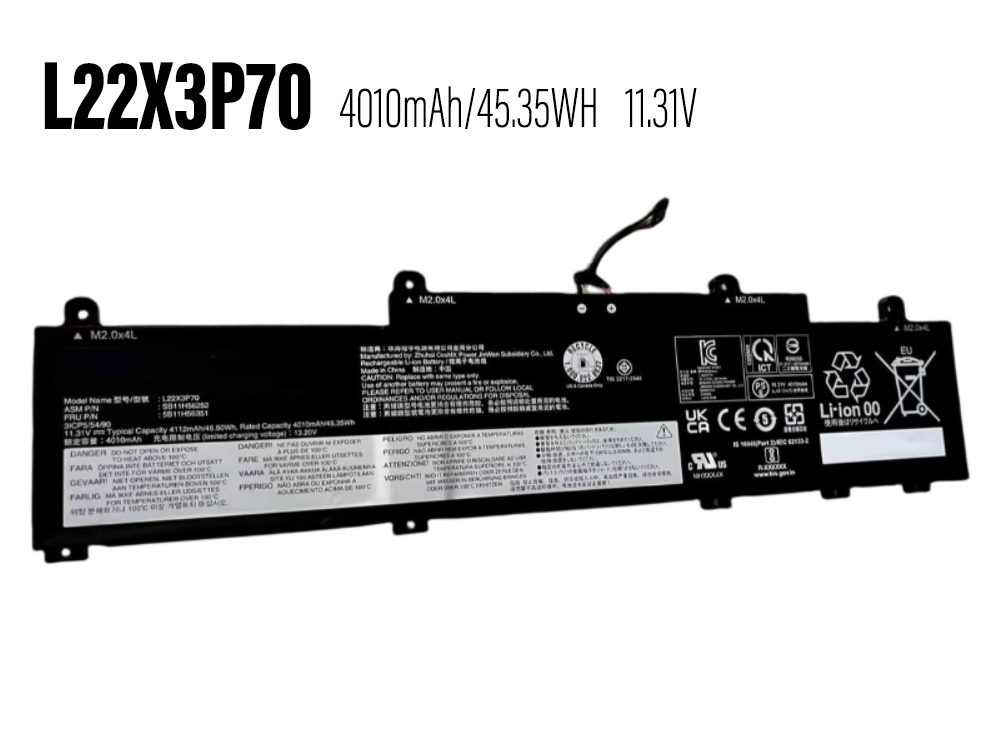 Batterie ordinateur portable L22X3P70