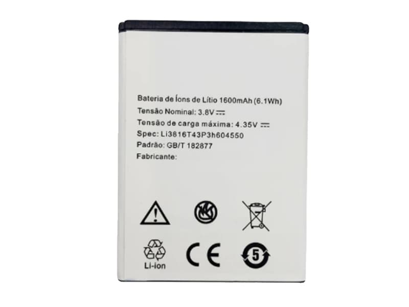 Batterie interne smartphone LI3816T43P3h604550 