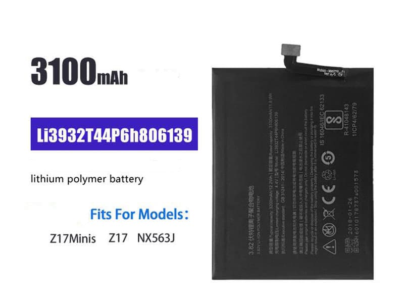 Batterie interne smartphone Li3932T44P6h806139