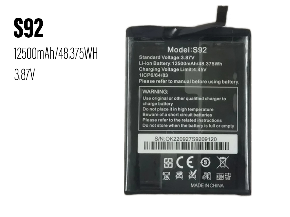 Batterie interne smartphone S92
