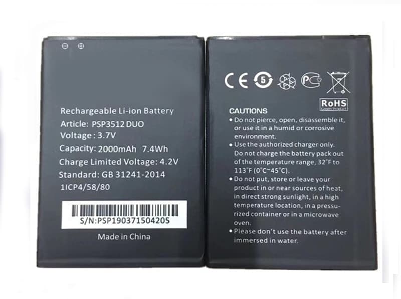 Batterie interne smartphone PSP3512