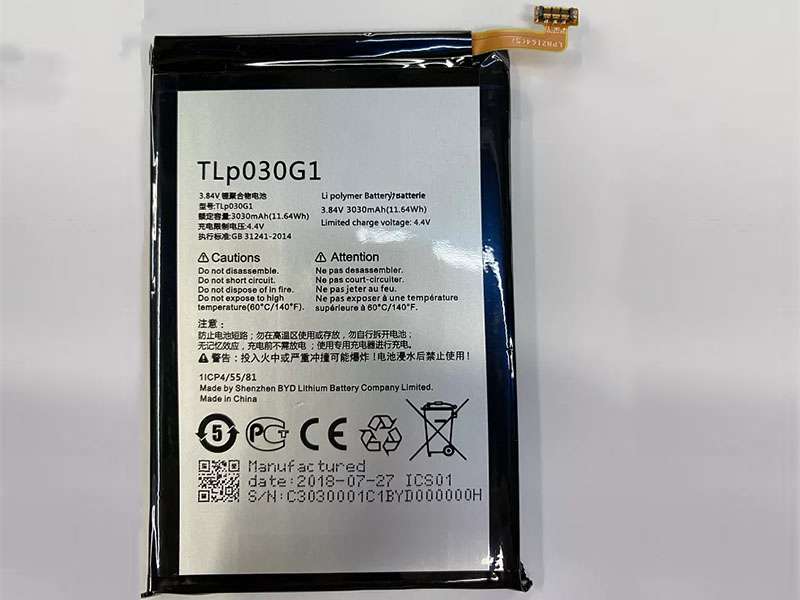Batterie interne smartphone TLP030G1