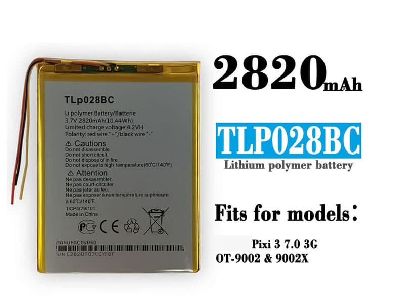 Batterie interne tablette TLp028BC