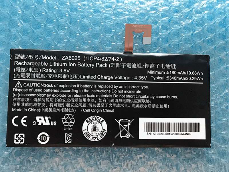 Batterie interne tablette ZA6025 