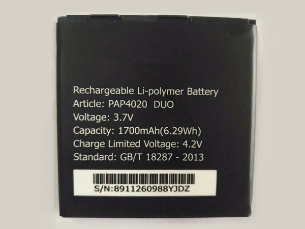Batterie interne smartphone Pap4020_Duo