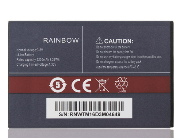 Batterie interne smartphone Rainbow